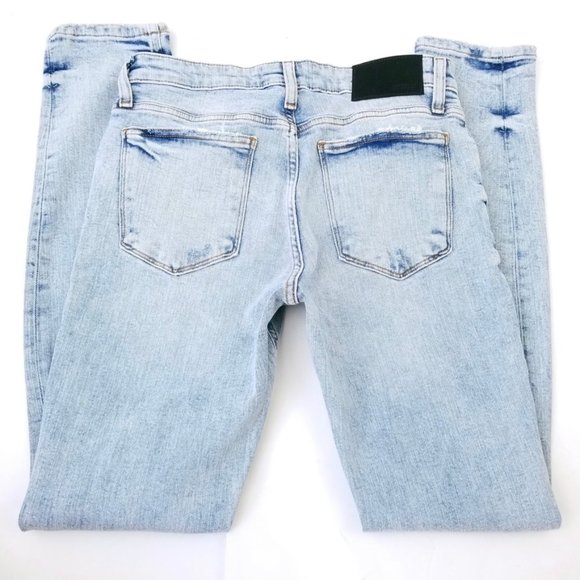 mens blue distressed denim jeans